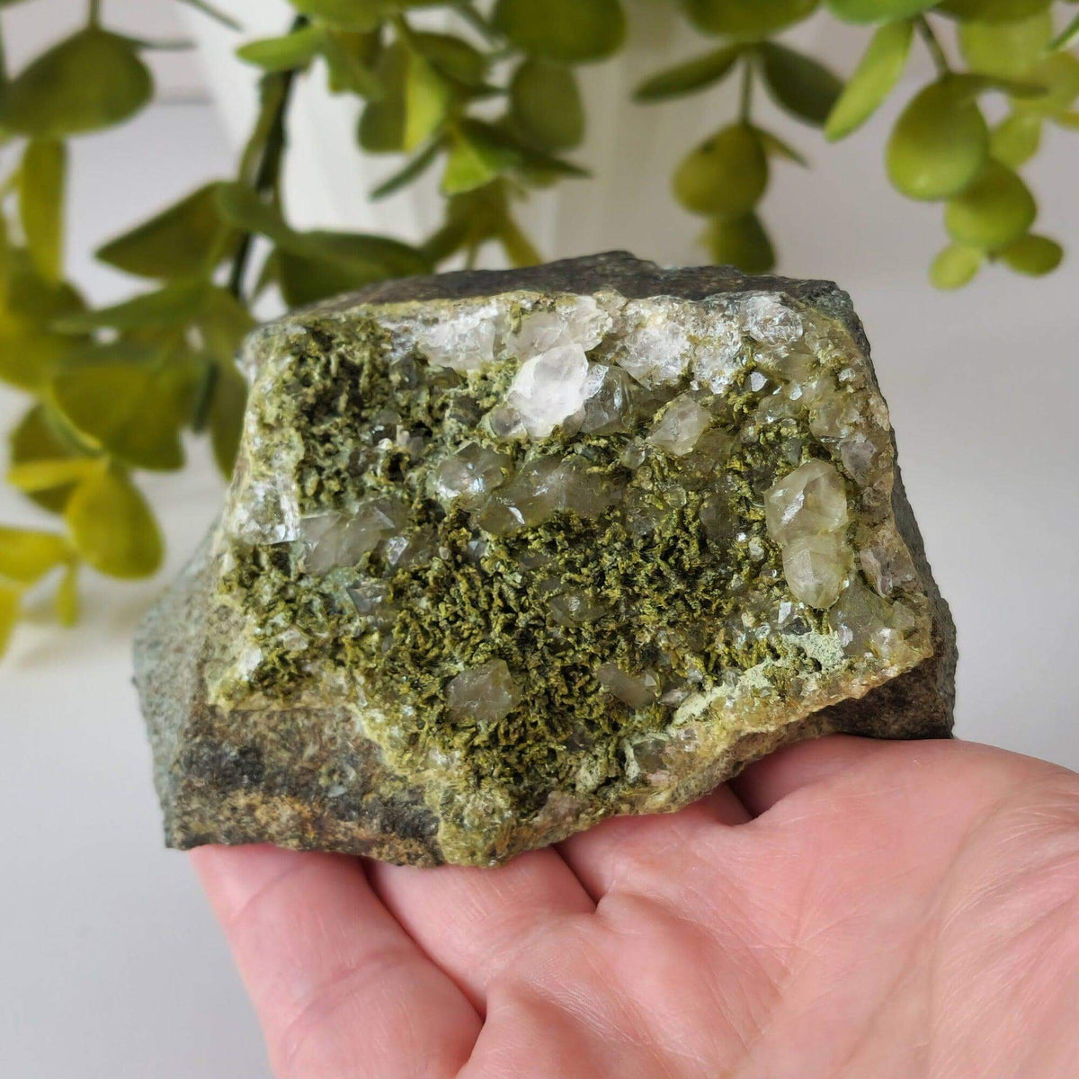  Clinozoisite var. Pistacite and Quartz Cluster | 326.4 gr | Green Epidote | Alicante, Spain 2