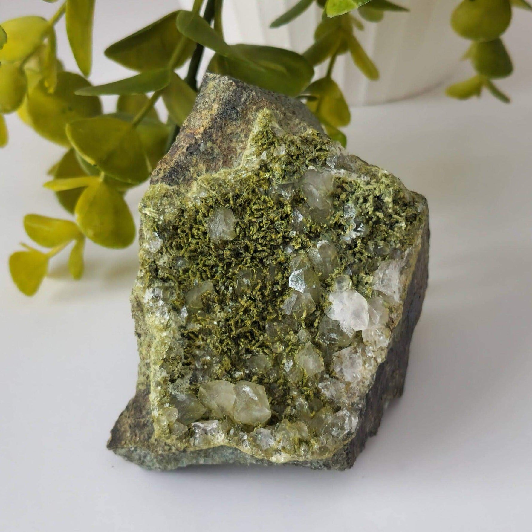  Clinozoisite var. Pistacite and Quartz Cluster | 326.4 gr | Green Epidote | Alicante, Spain 5