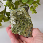  Clinozoisite var. Pistacite and Quartz Cluster | 326.4 gr | Green Epidote | Alicante, Spain 8