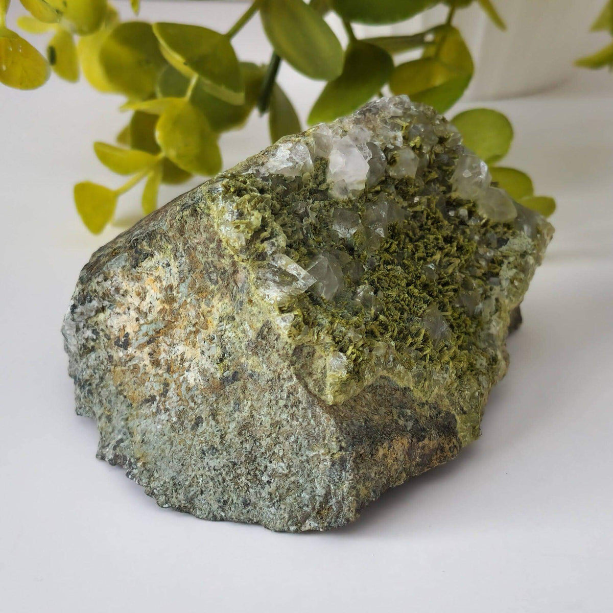  Clinozoisite var. Pistacite and Quartz Cluster | 326.4 gr | Green Epidote | Alicante, Spain 4