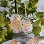  Crystal Cage Pendants | Assorted Raw Crystals | Crystal Pendant 4