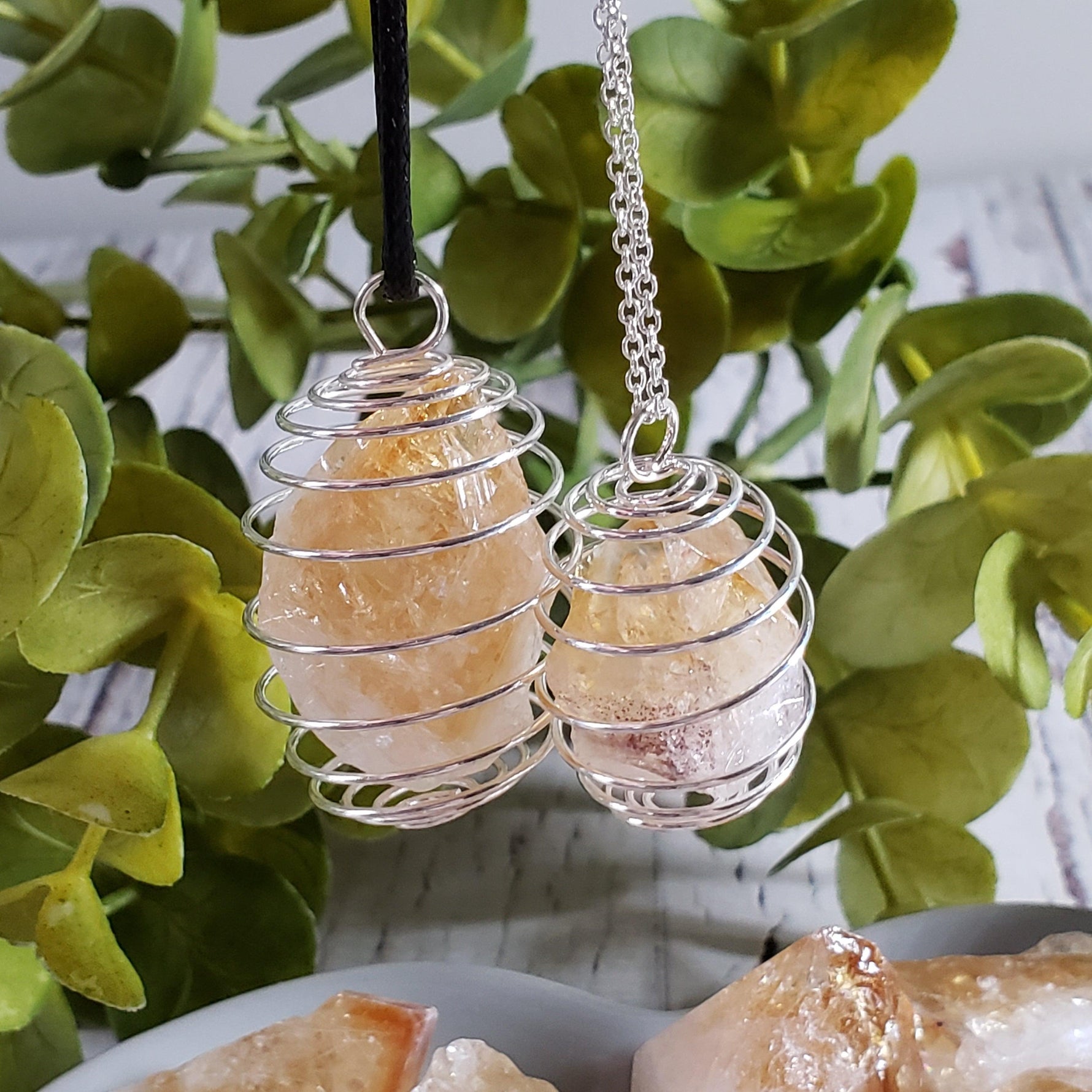  Crystal Cage Pendants | Assorted Raw Crystals | Crystal Pendant 4