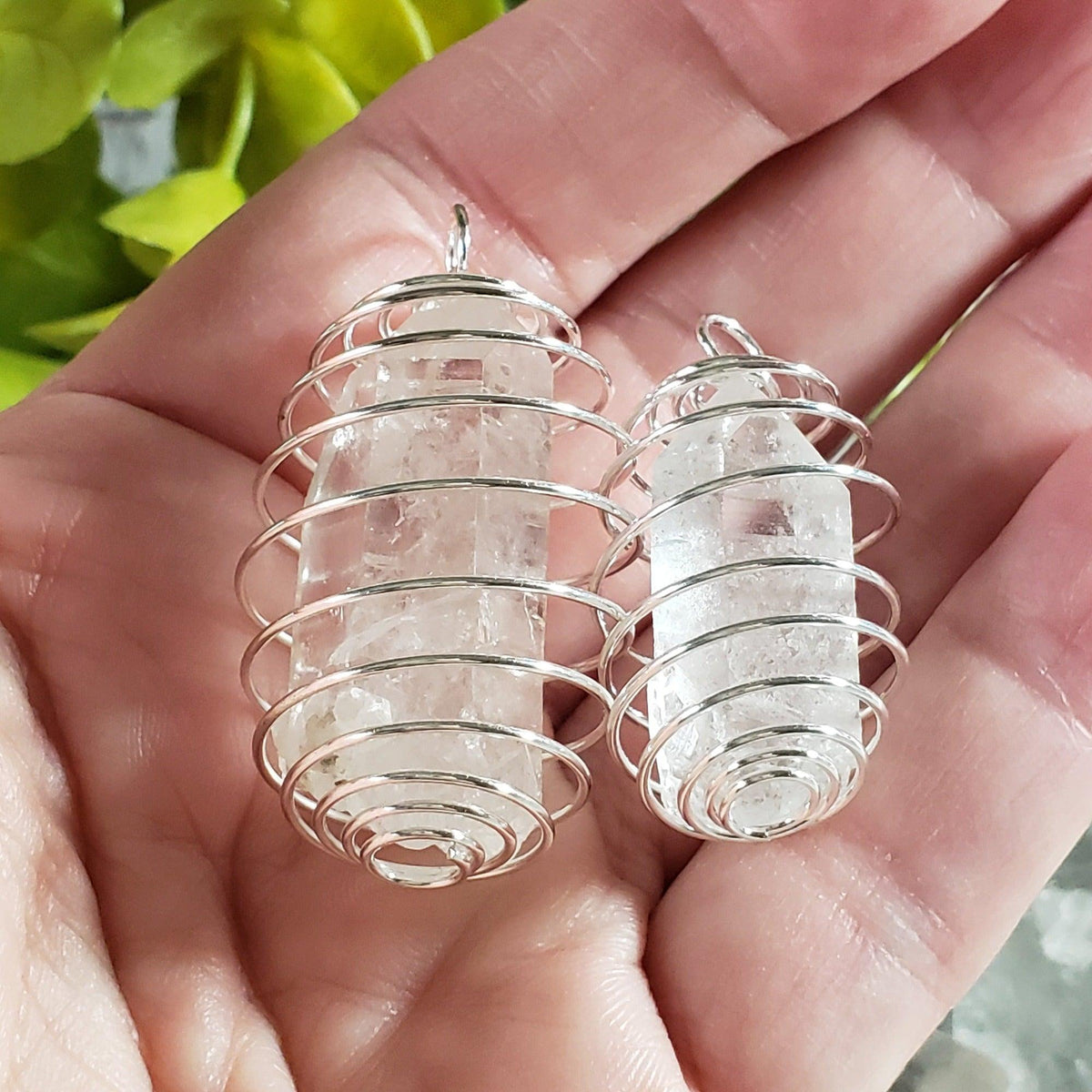  Crystal Cage Pendants | Assorted Raw Crystals | Crystal Pendant 8