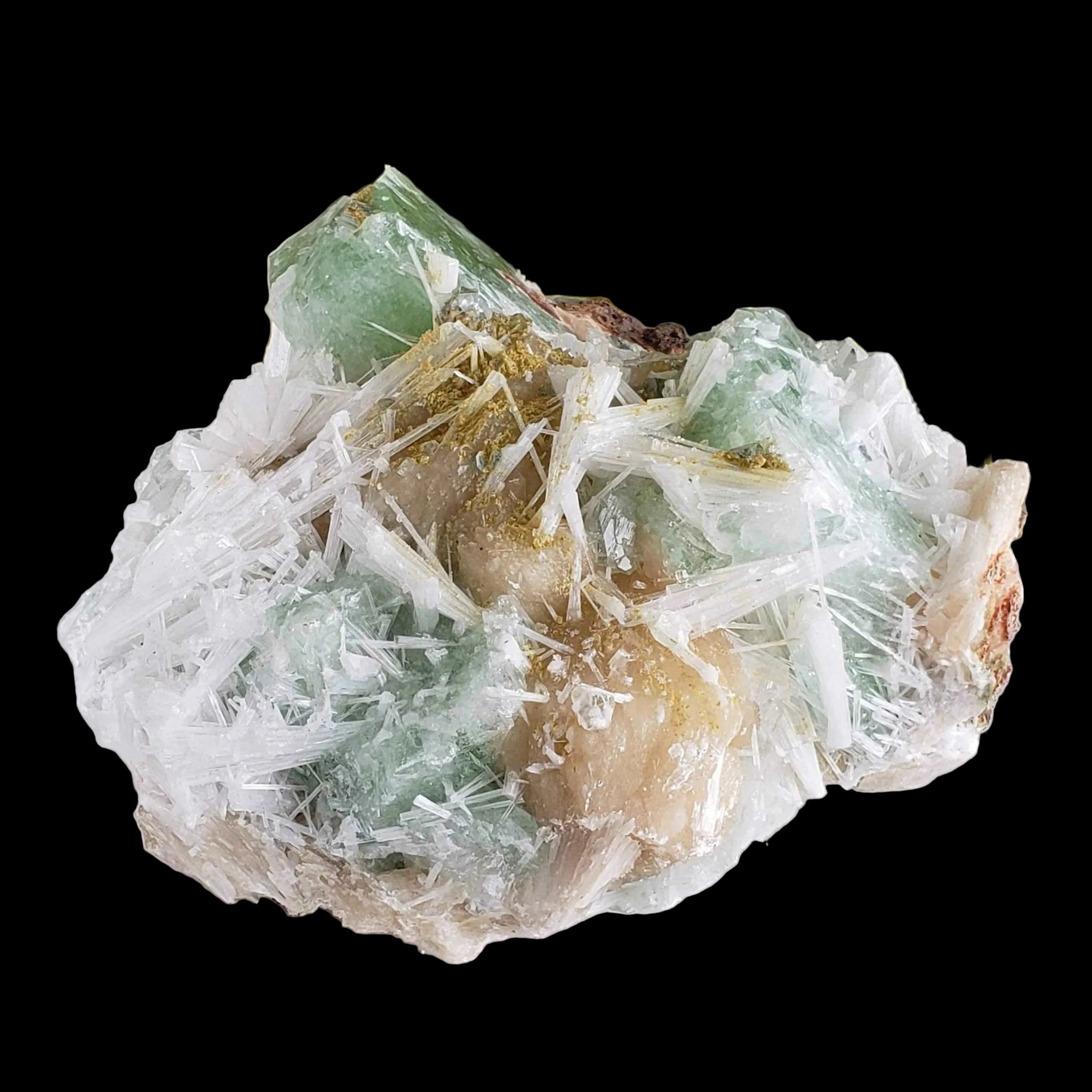  Cubic Green Apophyllite, Stilbite and Scolecite Spray | 1.33 KG | Crystal | Panvel India 5