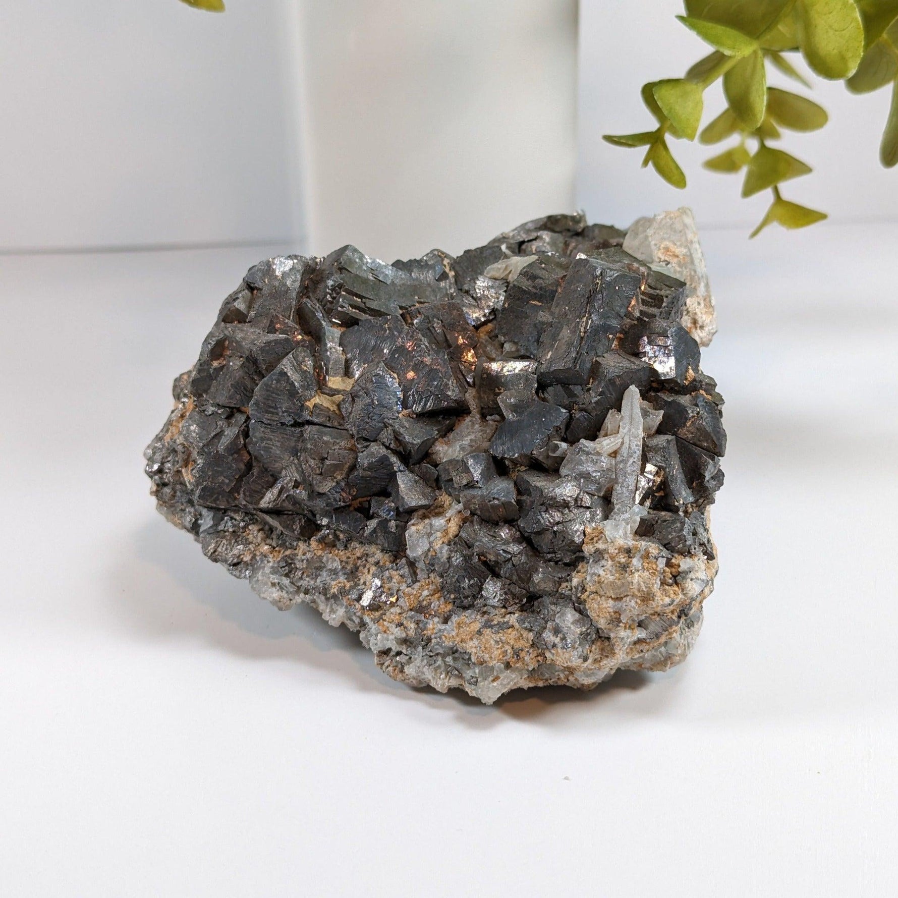  Cubic Interlocking Pyrite, Quartz and Galena Crystal Cluster | 1456 grams | Peru 1