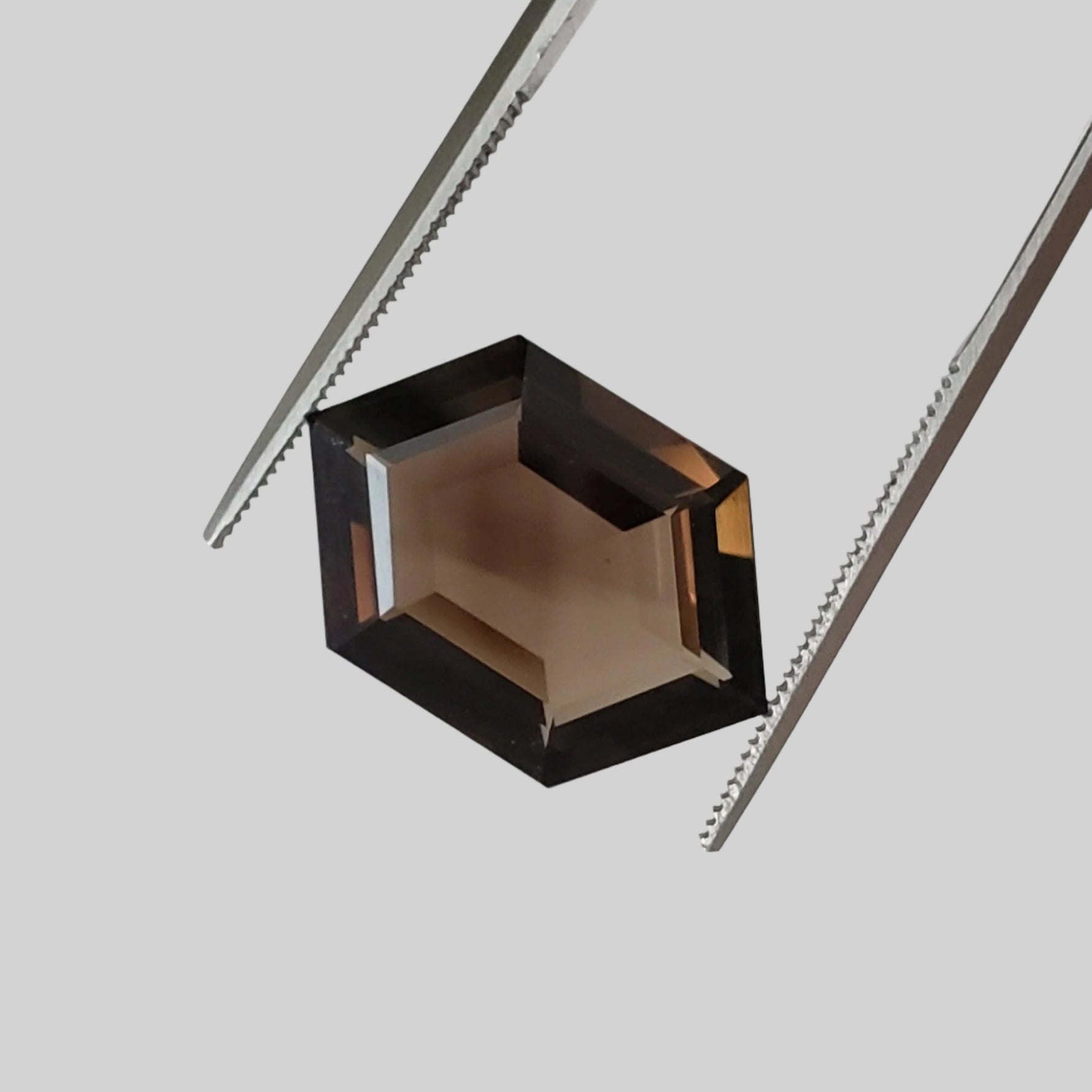  Dark Smoky Quartz | Modified Hexagon Cut | 19x13mm 9.6ct 