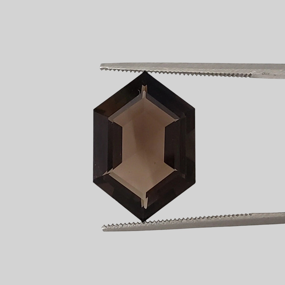  Dark Smoky Quartz | Modified Hexagon Cut | 19x13mm 9.6ct 1