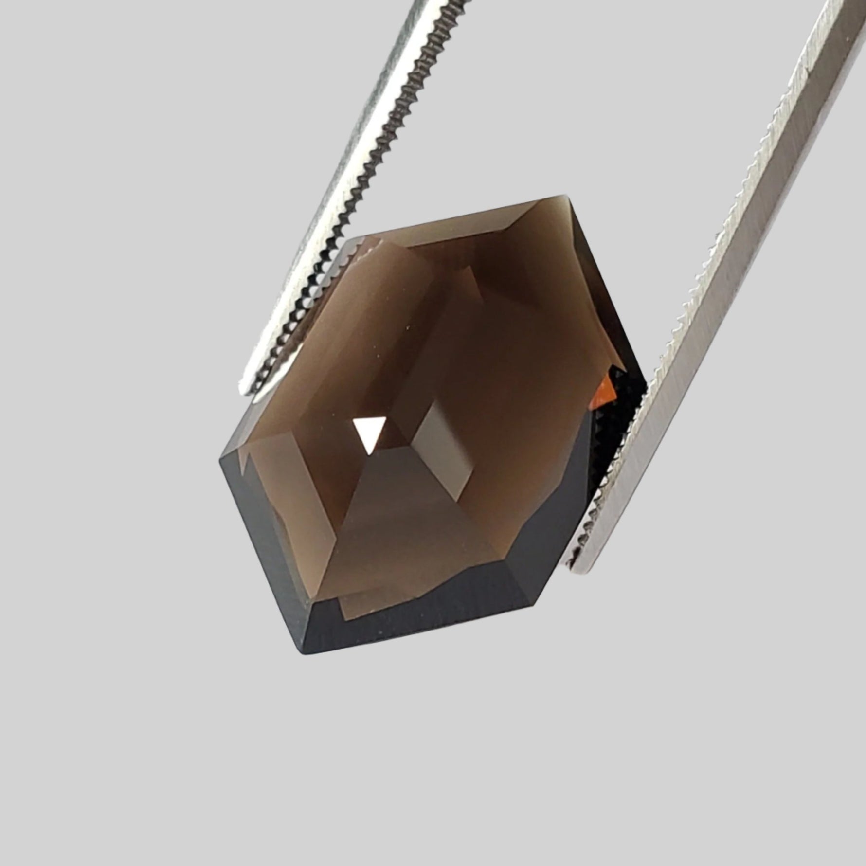  Dark Smoky Quartz | Modified Hexagon Cut | 20x13.5mm 11.73ct 1