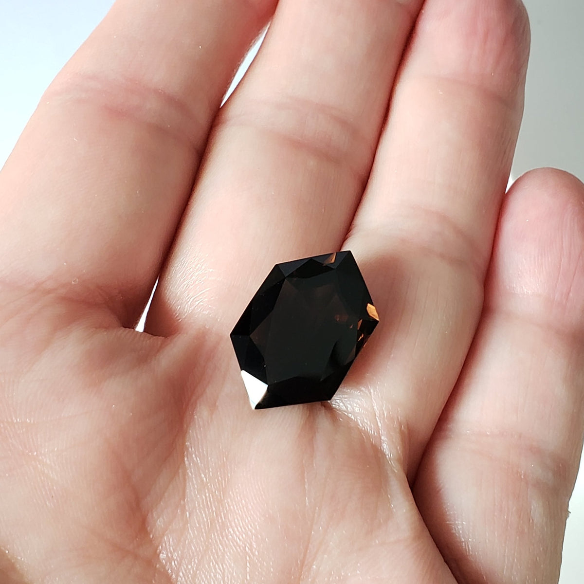  Dark Smoky Quartz | Modified Hexagon Cut | 20x13.5mm 11.73ct 7