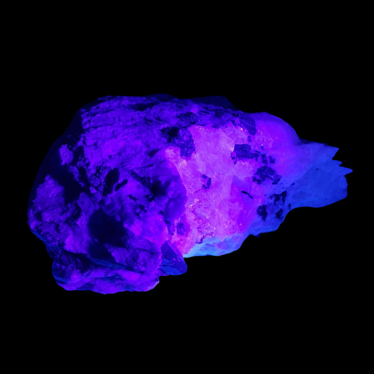  Fluor-Richterite on Calcite Matrix | Rare Mineral | 731 grams | Fluorescent | Wilberforce Ontario Canada 6