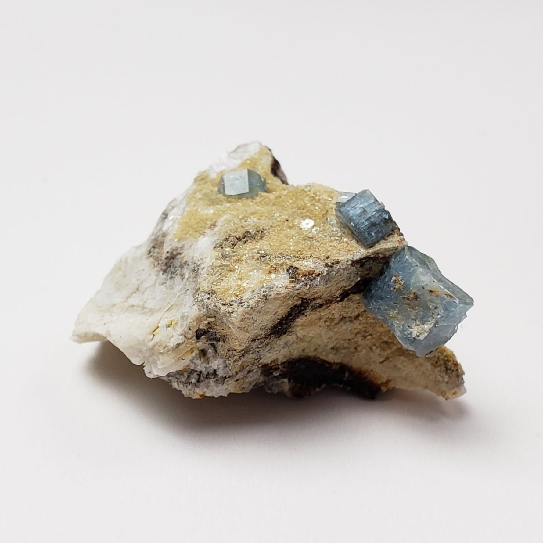  Fluorapatite Crystals on Matrix | Perky Box Thumbnail Specimen | Greenwood, Maine | SO24 1