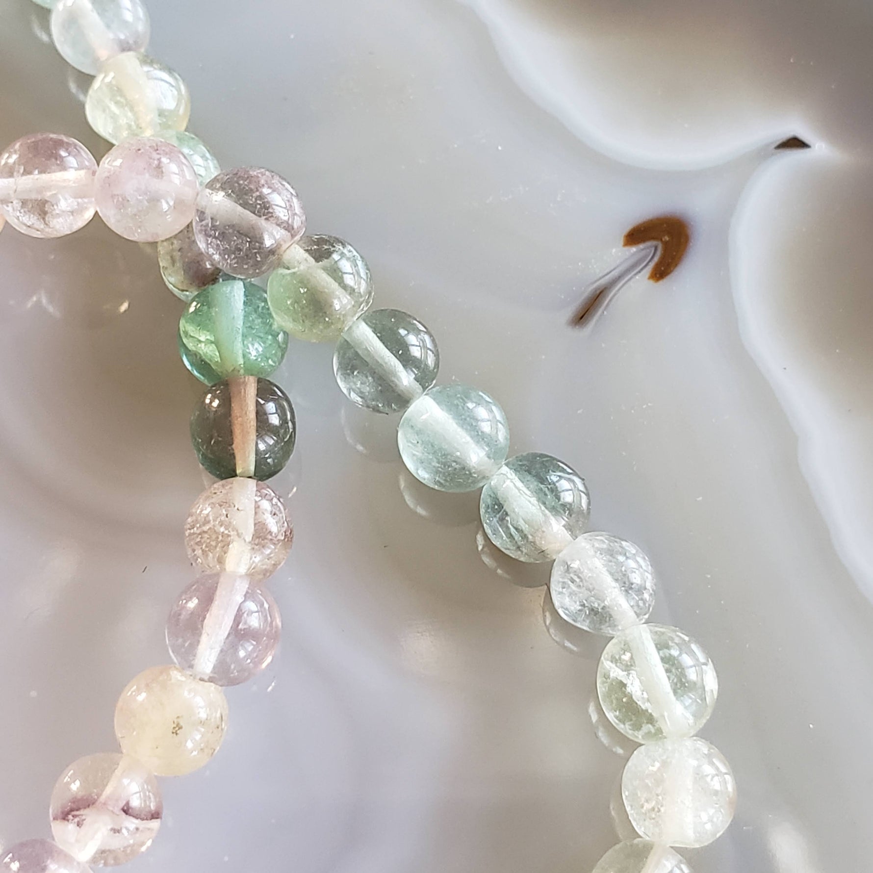  Fluorite Gemstone Beads | 41 cm, 16 inch Strand | Round | Multicolor 2