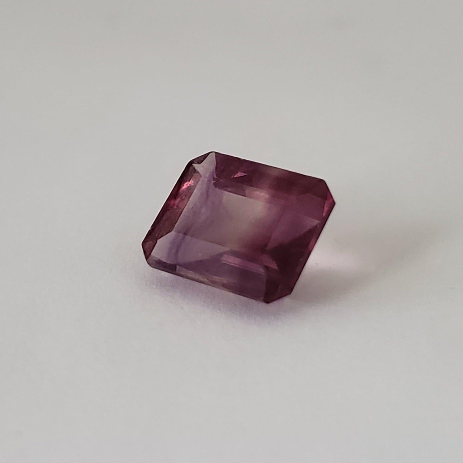  Fluorite | Octagon Cut | Bi-Color Purple | 12x9.8mm 6.7ct 1