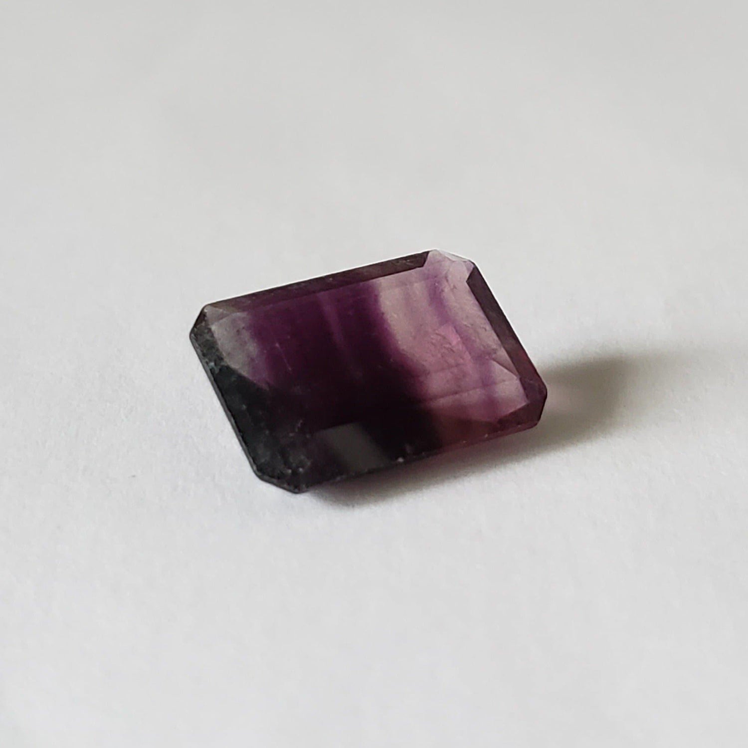  Fluorite | Octagon Cut | Bi-Color Purple | 13.8x10mm 6.9ct 