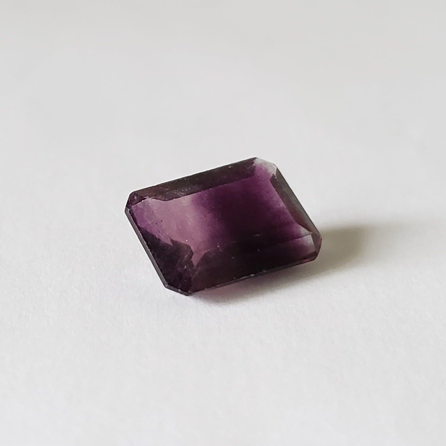  Fluorite | Octagon Cut | Bi-Color Purple | 13.8x9.8mm 7.5ct 