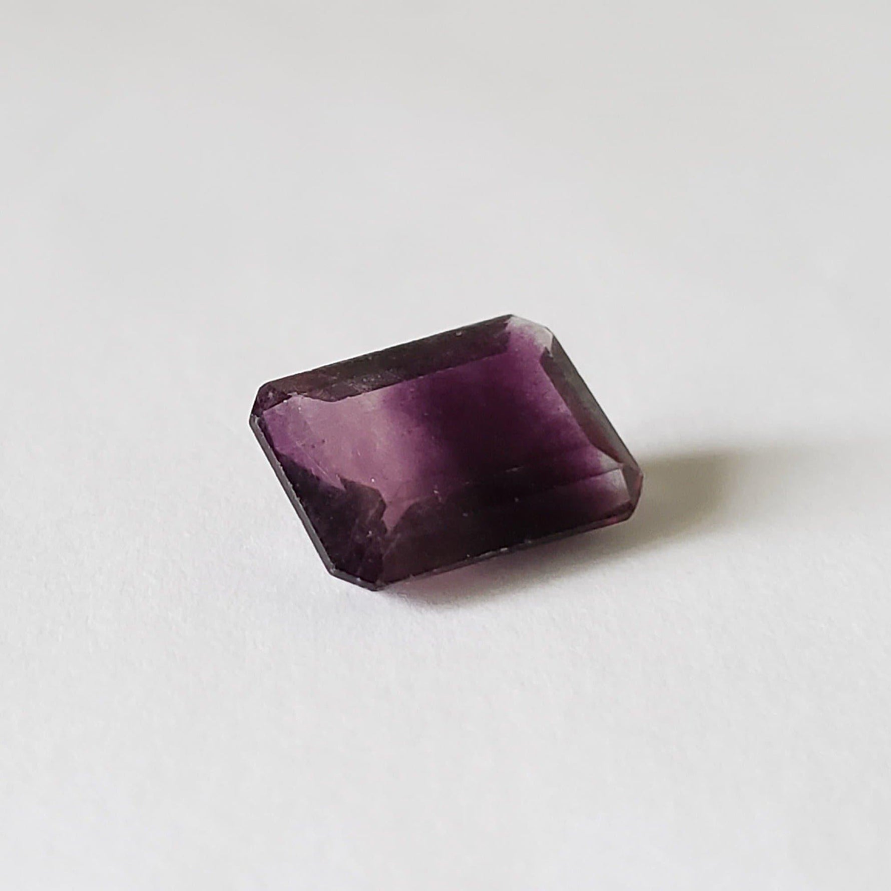  Fluorite | Octagon Cut | Bi-Color Purple | 13.8x9.8mm 7.5ct 