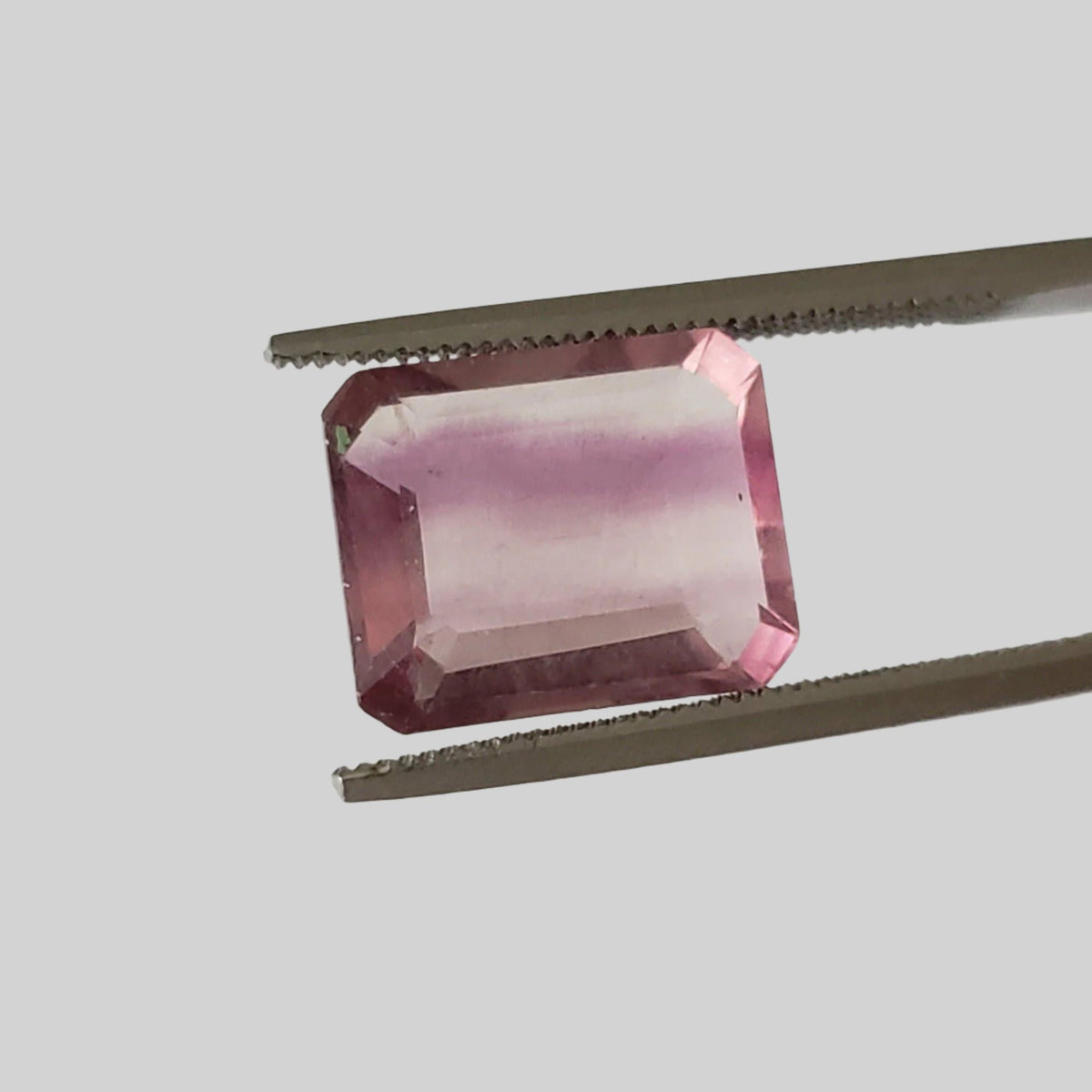  Fluorite | Octagon Cut | Bi-Color Siberian Pink | 11x9mm 4.72ct 