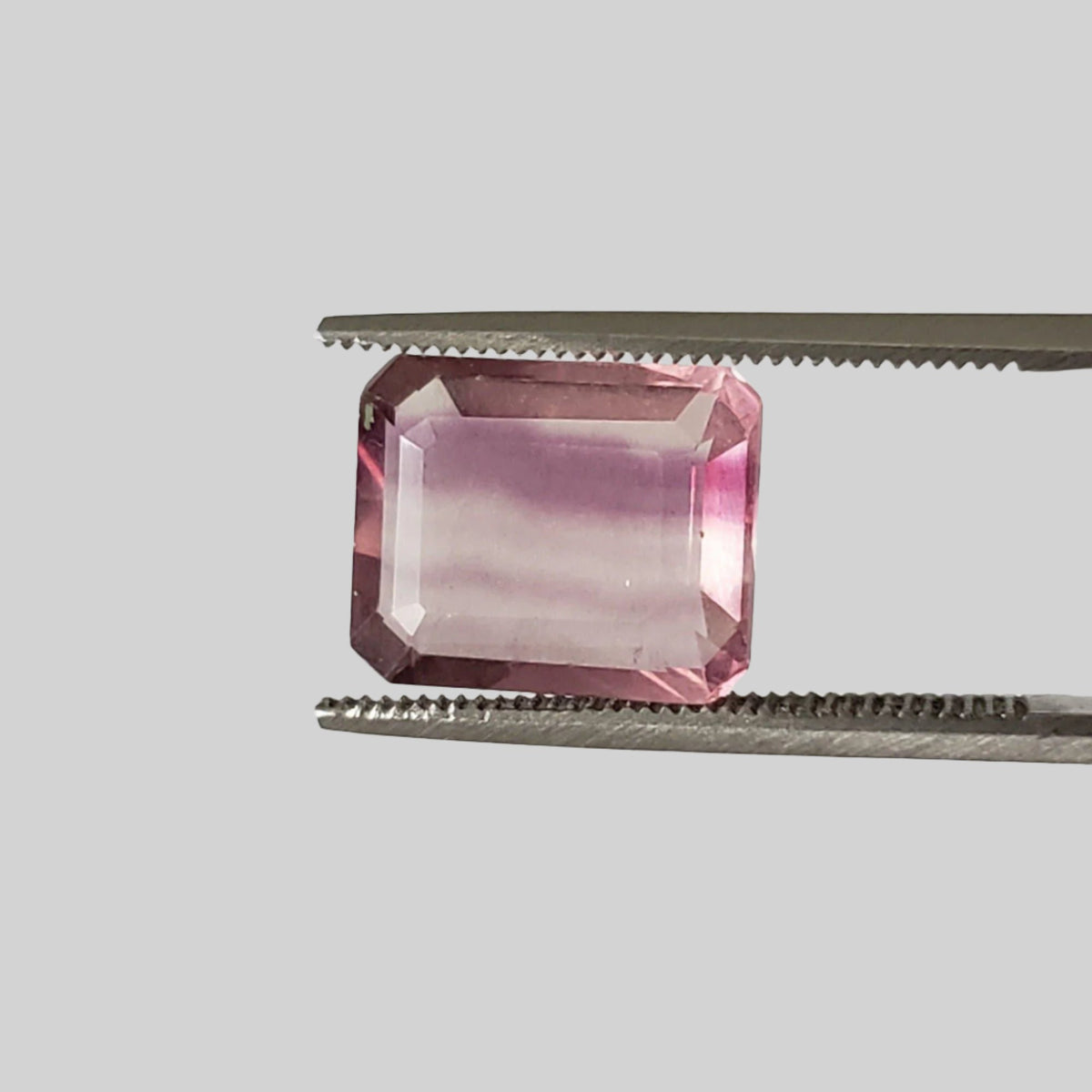  Fluorite | Octagon Cut | Bi-Color Siberian Pink | 11x9mm 4.72ct 2