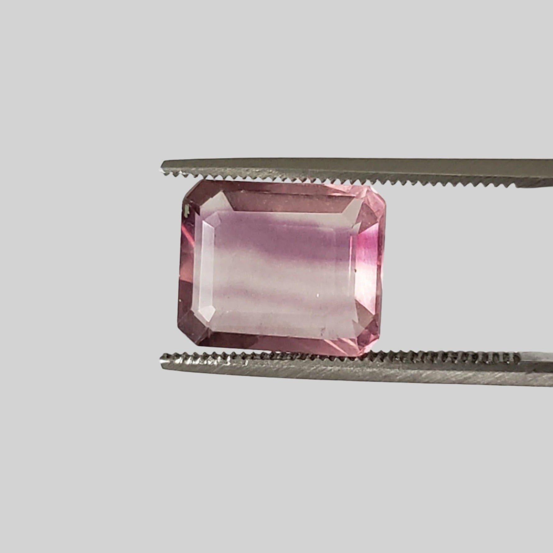  Fluorite | Octagon Cut | Bi-Color Siberian Pink | 11x9mm 4.72ct 2