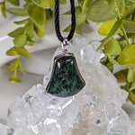  Fossilized Quartz Pendant | Black | 925 Sterling Silver | Brazil 1