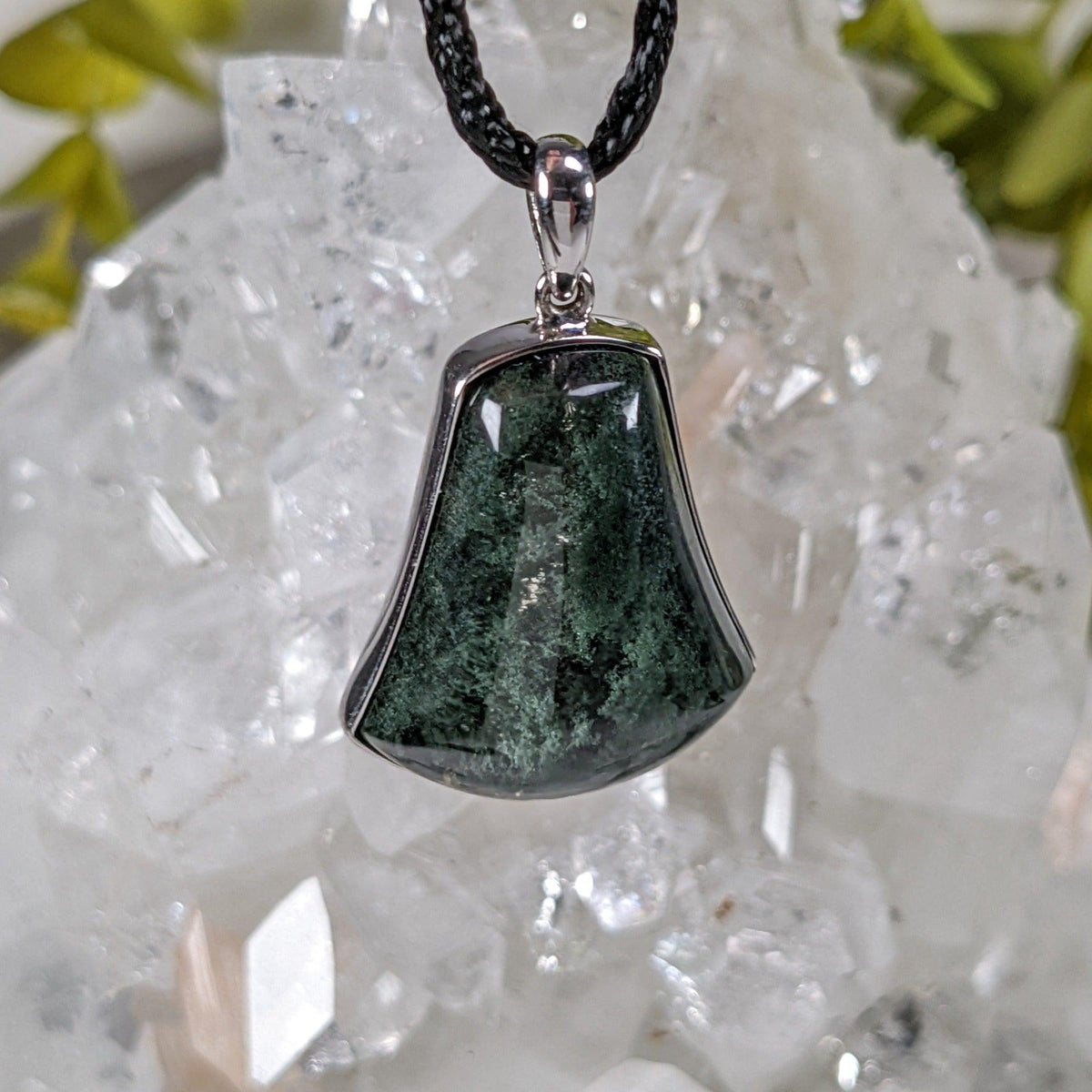  Fossilized Quartz Pendant | Black | 925 Sterling Silver | Brazil 3