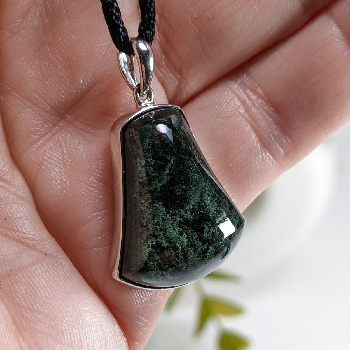  Fossilized Quartz Pendant | Black | 925 Sterling Silver | Brazil 4