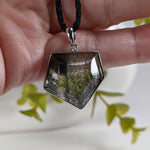  Fossilized Quartz Pendant | Clear Black | 925 Sterling Silver | Brazil 2