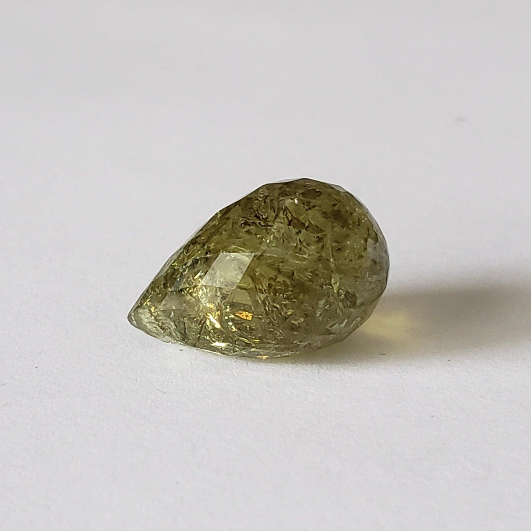  Garnet | Briolette | Spring Green | 16x10mm 13.05ct 6