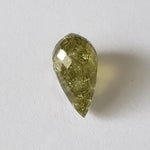  Garnet | Briolette | Spring Green | 17x10mm 14.25ct 2