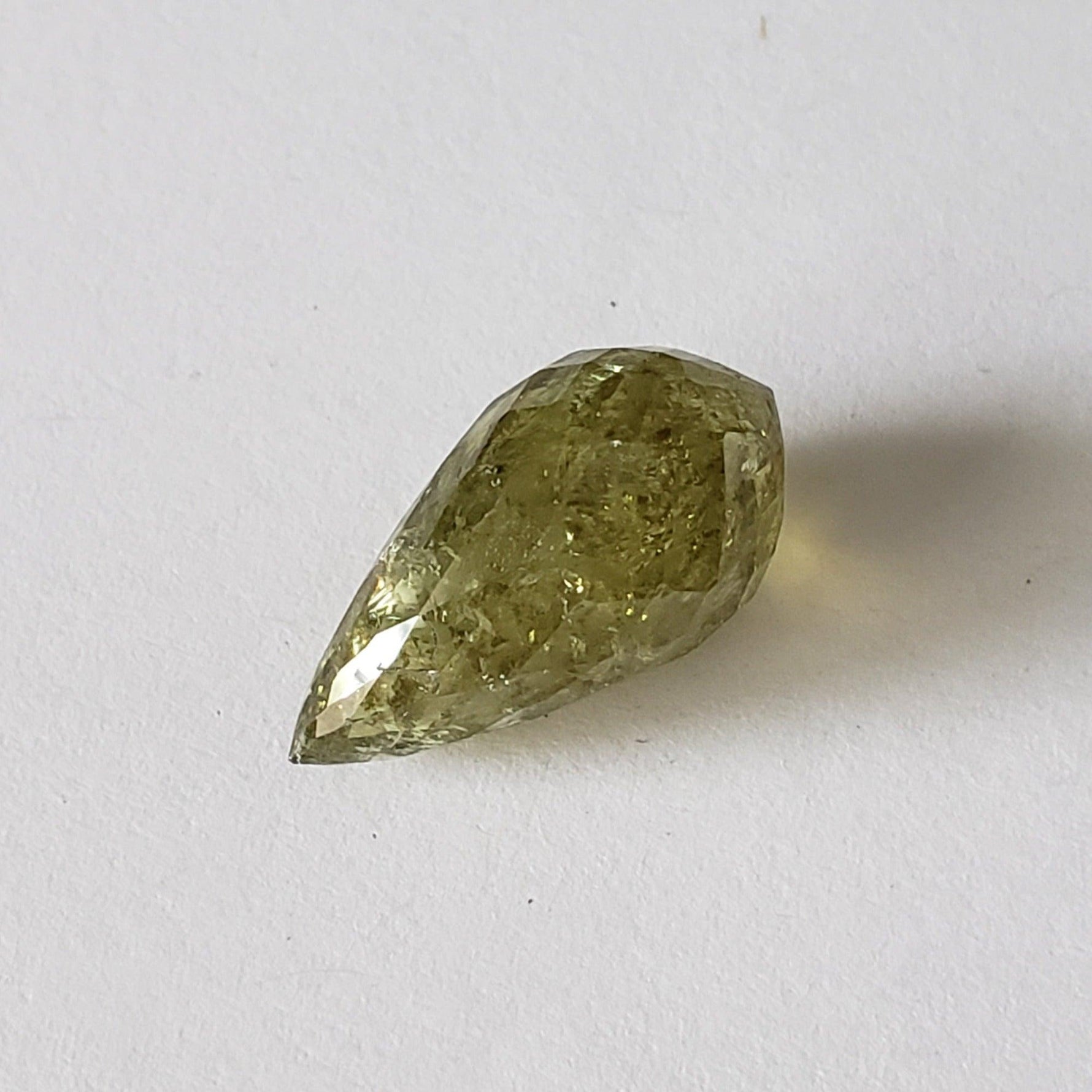  Garnet | Briolette | Spring Green | 17x10mm 14.25ct 3