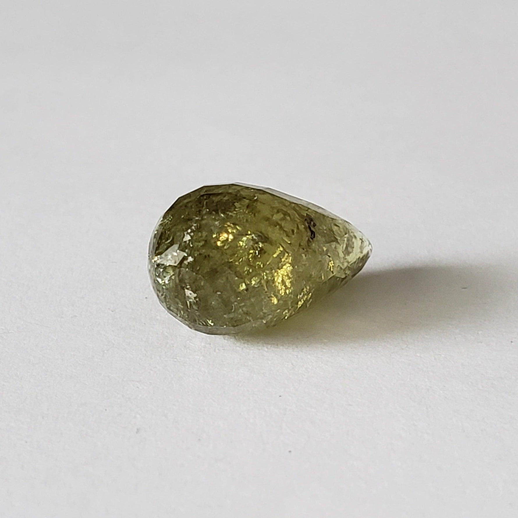  Garnet | Briolette | Spring Green | 17x10mm 14.25ct 4