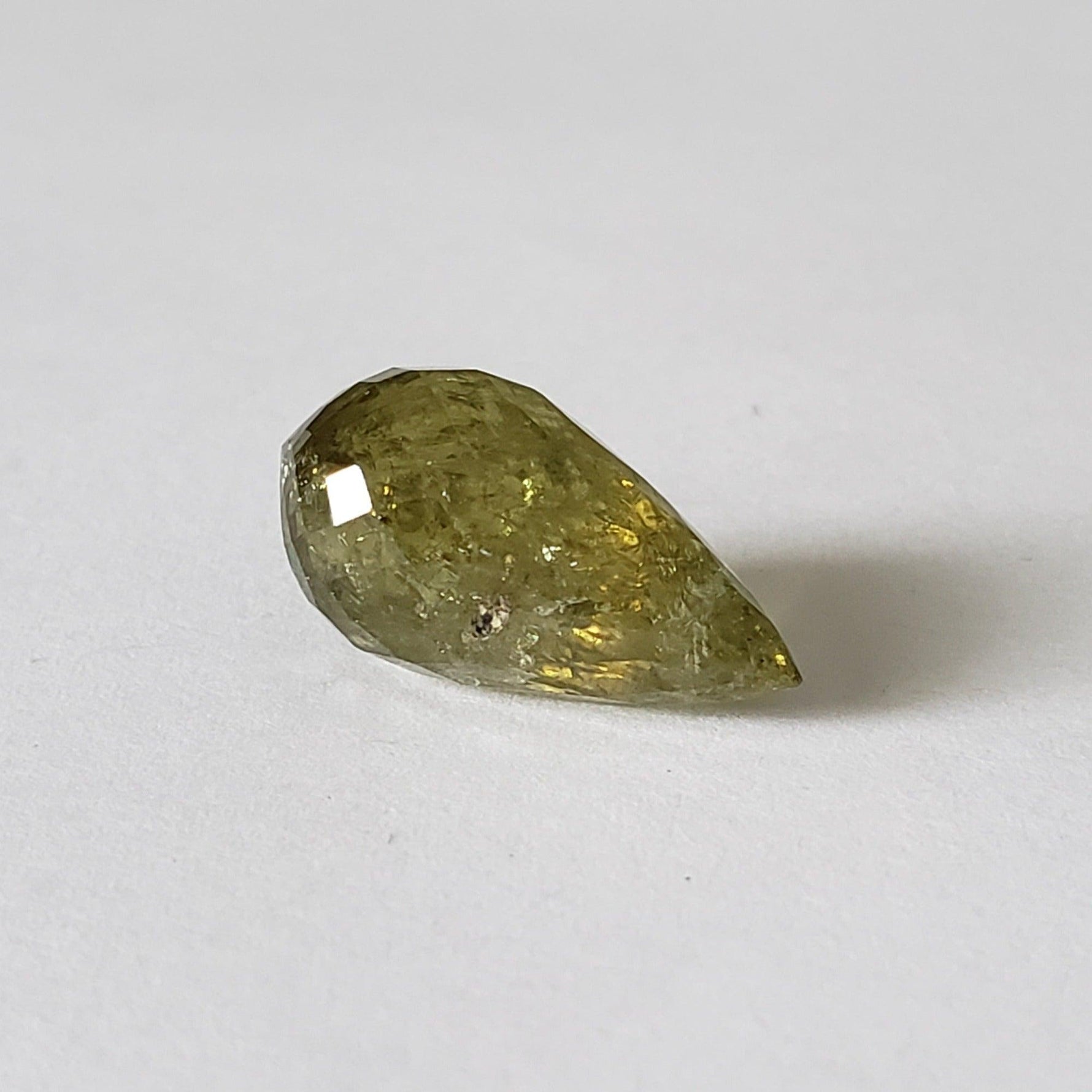  Garnet | Briolette | Spring Green | 17x10mm 14.25ct 5