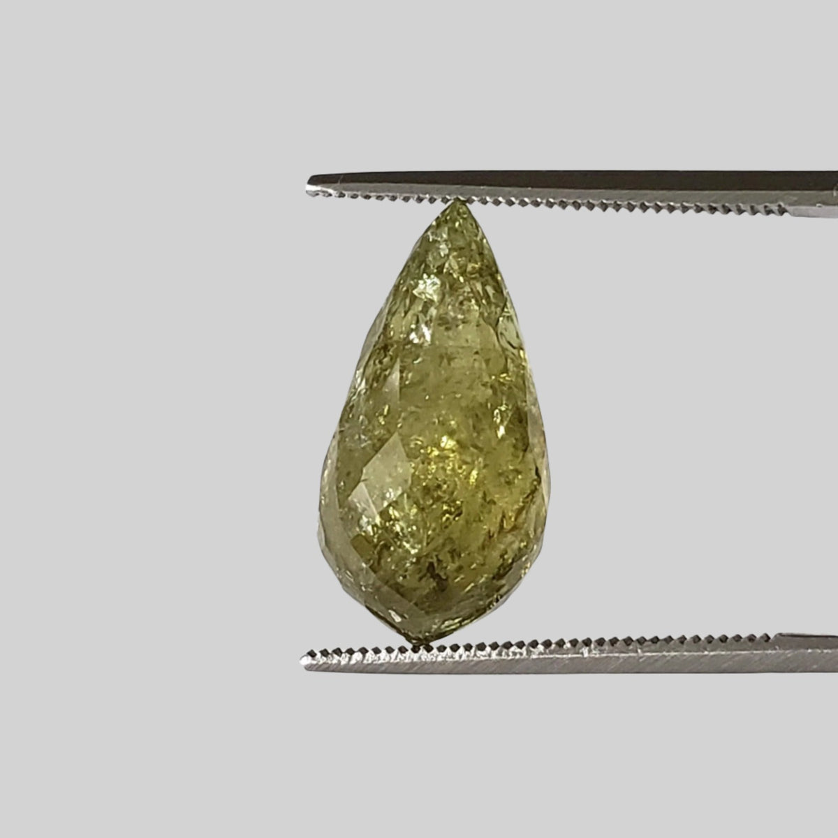  Garnet | Briolette | Spring Green | 17x10mm 14.25ct 1