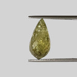  Garnet | Briolette | Spring Green | 17x10mm 14.25ct 1