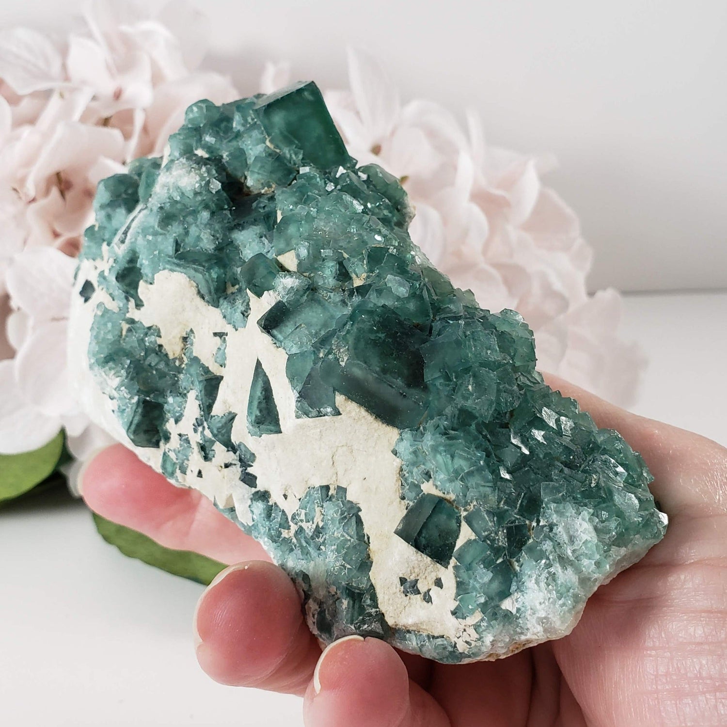  Green Fluorite Cluster | Large Raw Green Fluorite | Cubic Fluorite | 547 Grams | Madagascar | SO24 