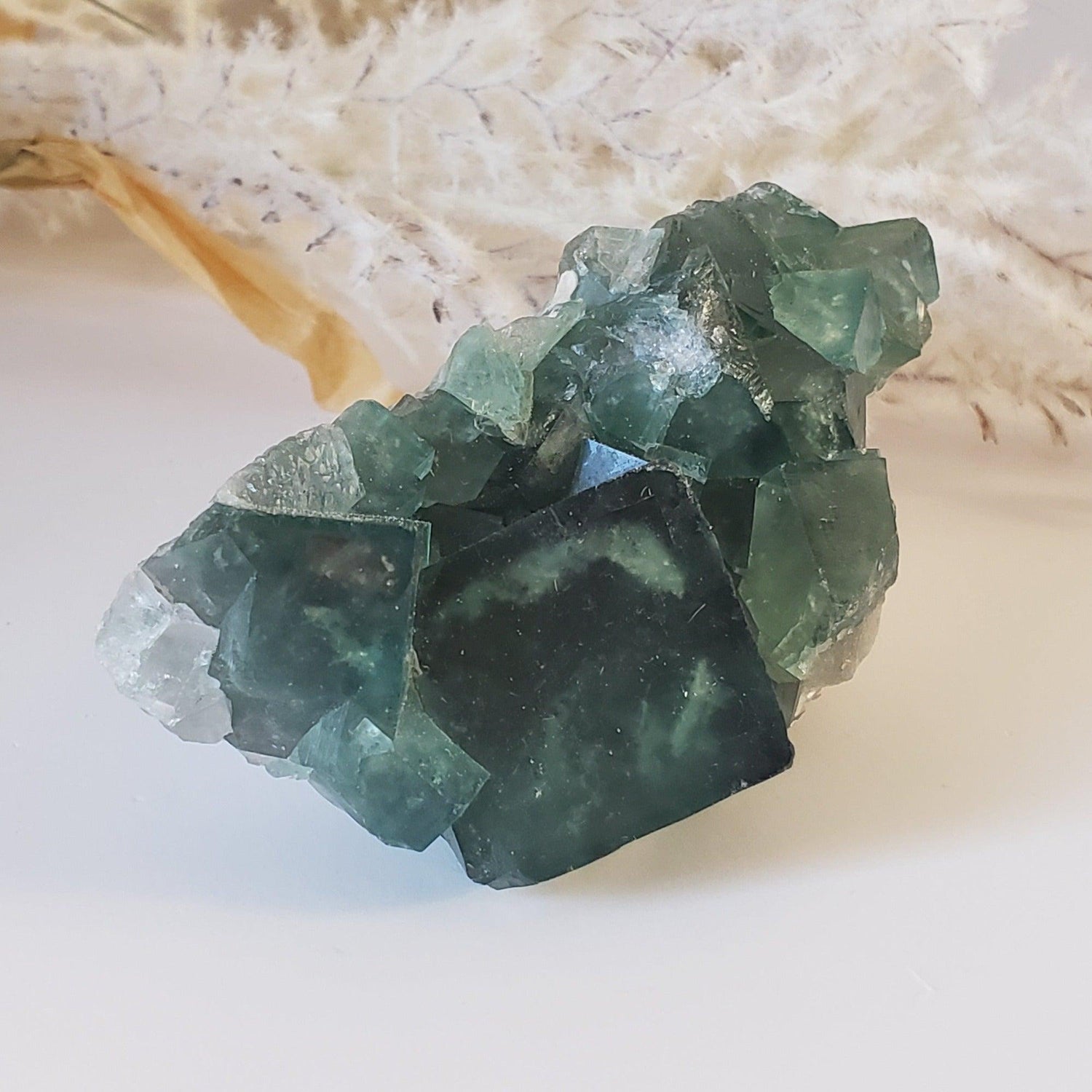  Green Fluorite Cluster | Raw Green Fluorite | Cubic Fluorite | 278.5 Grams | Madagascar | SO24 