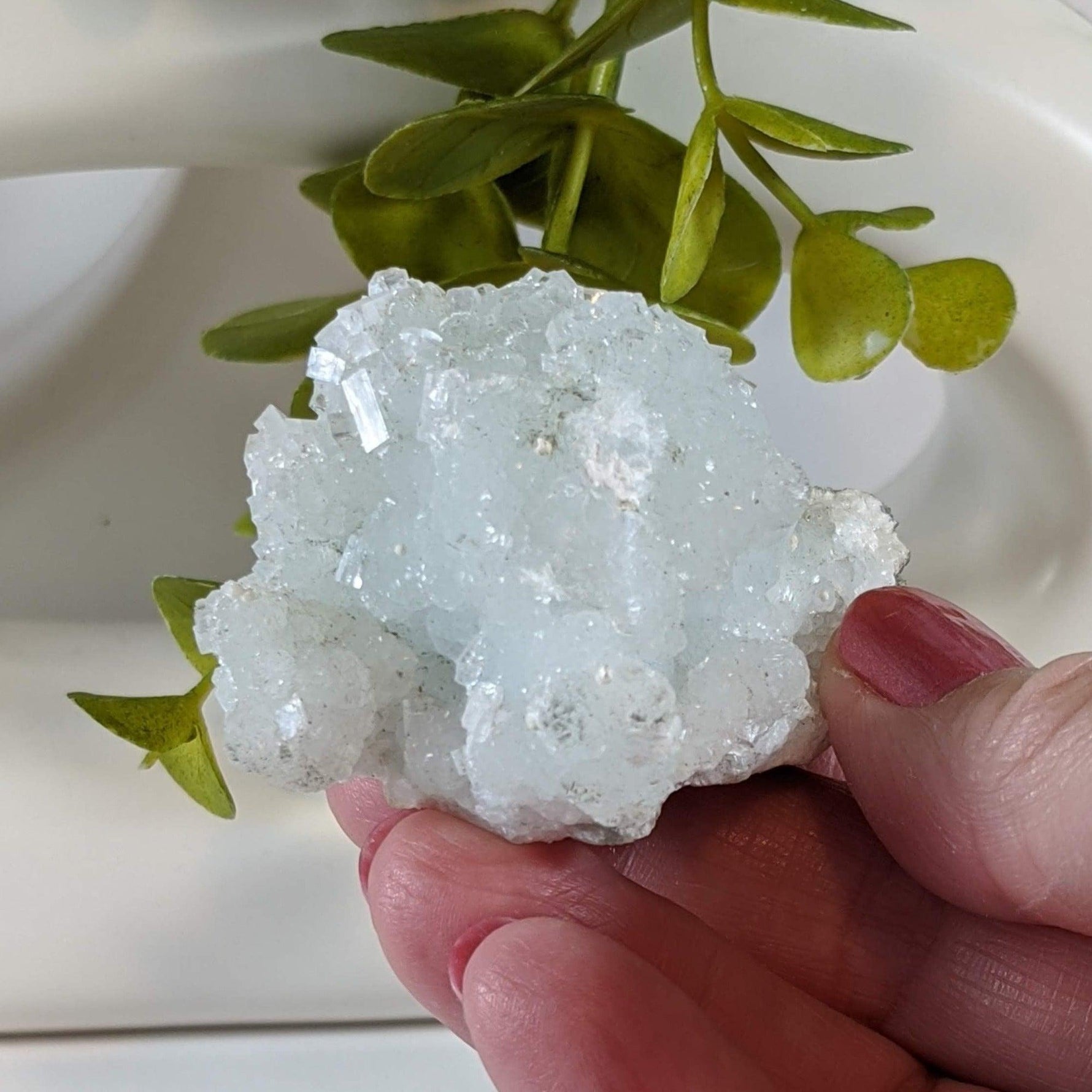  Gyrolite and Apophyllite on Prehnite Crystal | 97 gr | Mumbai, India 4