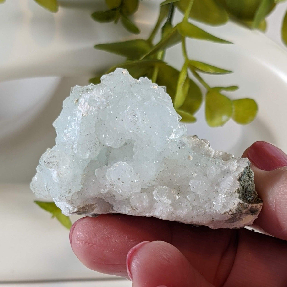  Gyrolite and Apophyllite on Prehnite Crystal | 97 gr | Mumbai, India 6