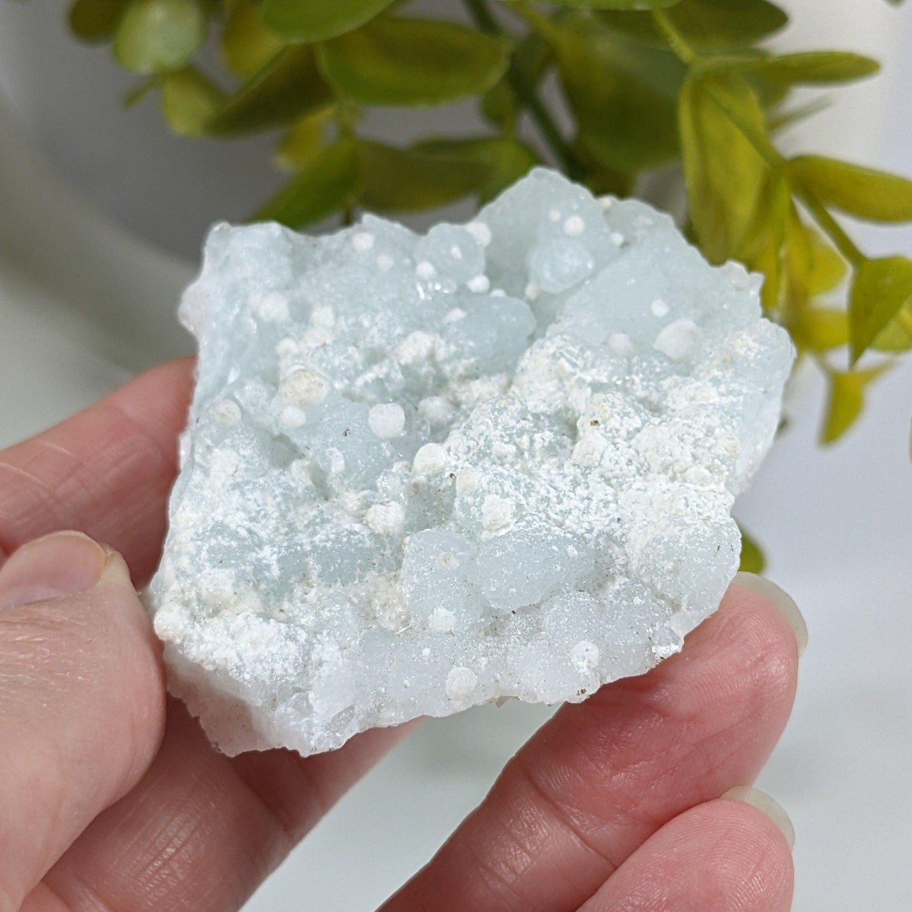  Gyrolite on Prehnite Crystal Cluster | 84 grams | Mumbai, India | SO24 3