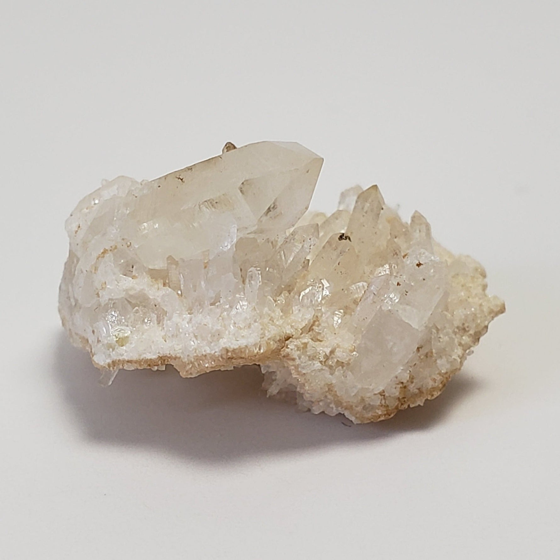  Hydroxylherderite on Quartz Points | Perky Box Thumbnail Specimen | Bennett Quarry, Buckfield Maine, USA 4