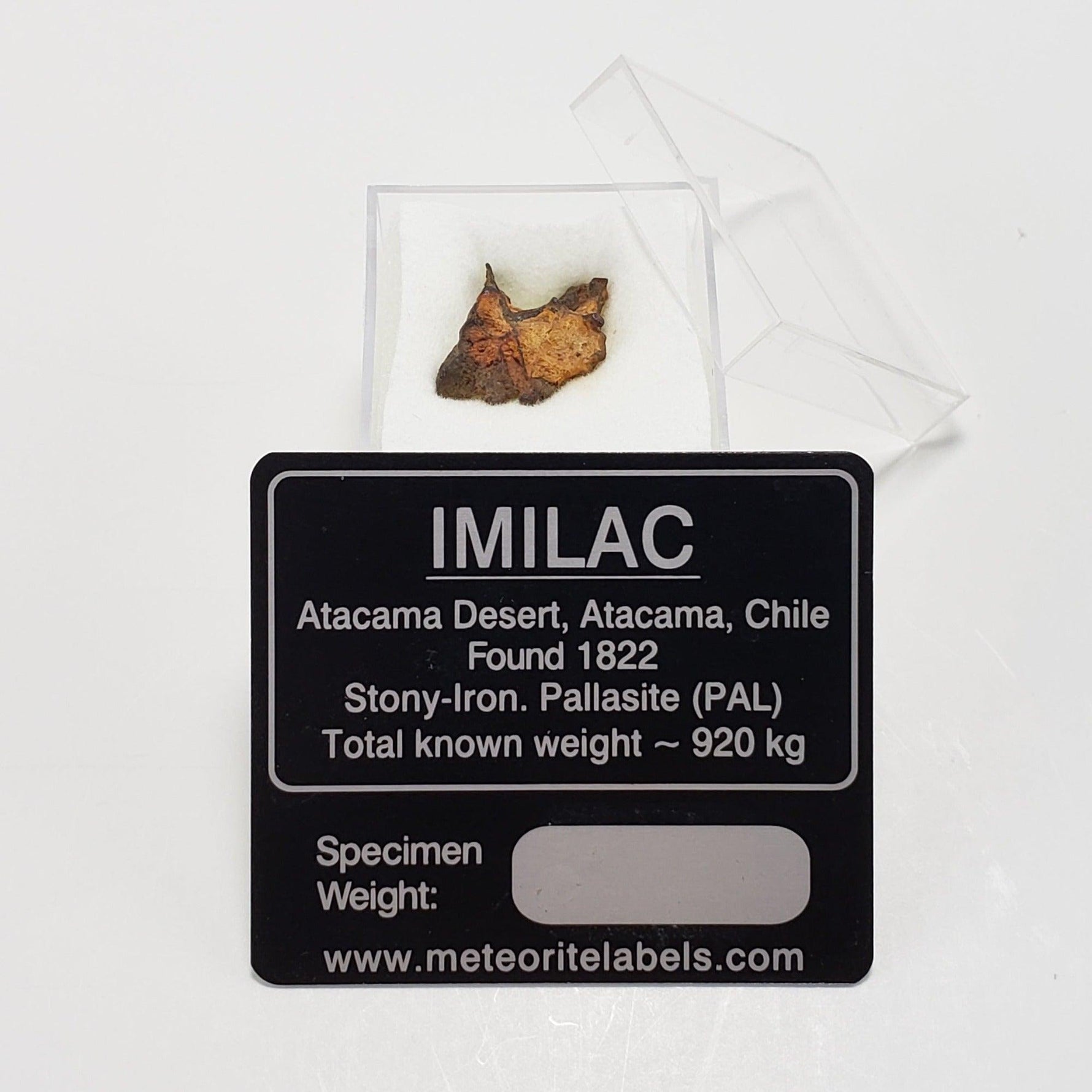  Imilac Meteorite | 1.2 Grams | Individual | Pallasite Stony Iron | Rare 1822 | Chile SO24 8