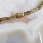  Labradorite Gemstone Beads | 36 cm, 14 inch Strand | Rectangular | Gray 1