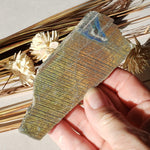  Labradorite Natural Rainbow Unpolished Stone Slice Mineral 59.7 Gr, Authentic Labrador Canada | SO24 