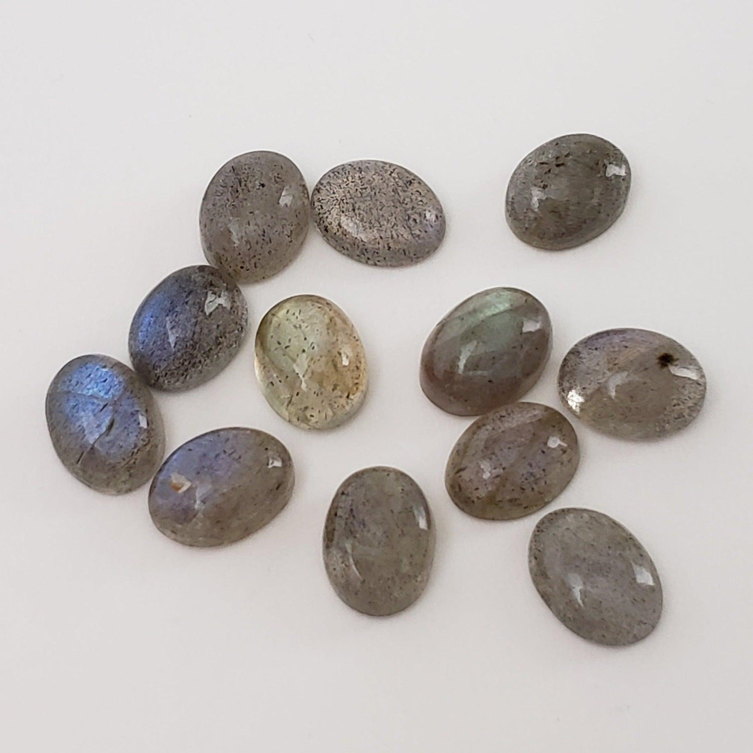  Labradorite | Oval Cabochon | Natural Gray Rainbow | 8x6mm 1