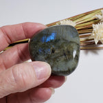  Labradorite | Polished Palm Stone | 115 gr | Natural Gray Rainbow | Tumbled Crystal | SO24 3