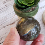  Labradorite Sphere | Natural Gray Rainbow | 49 mm, 1.9 in | Madagascar | SO24 