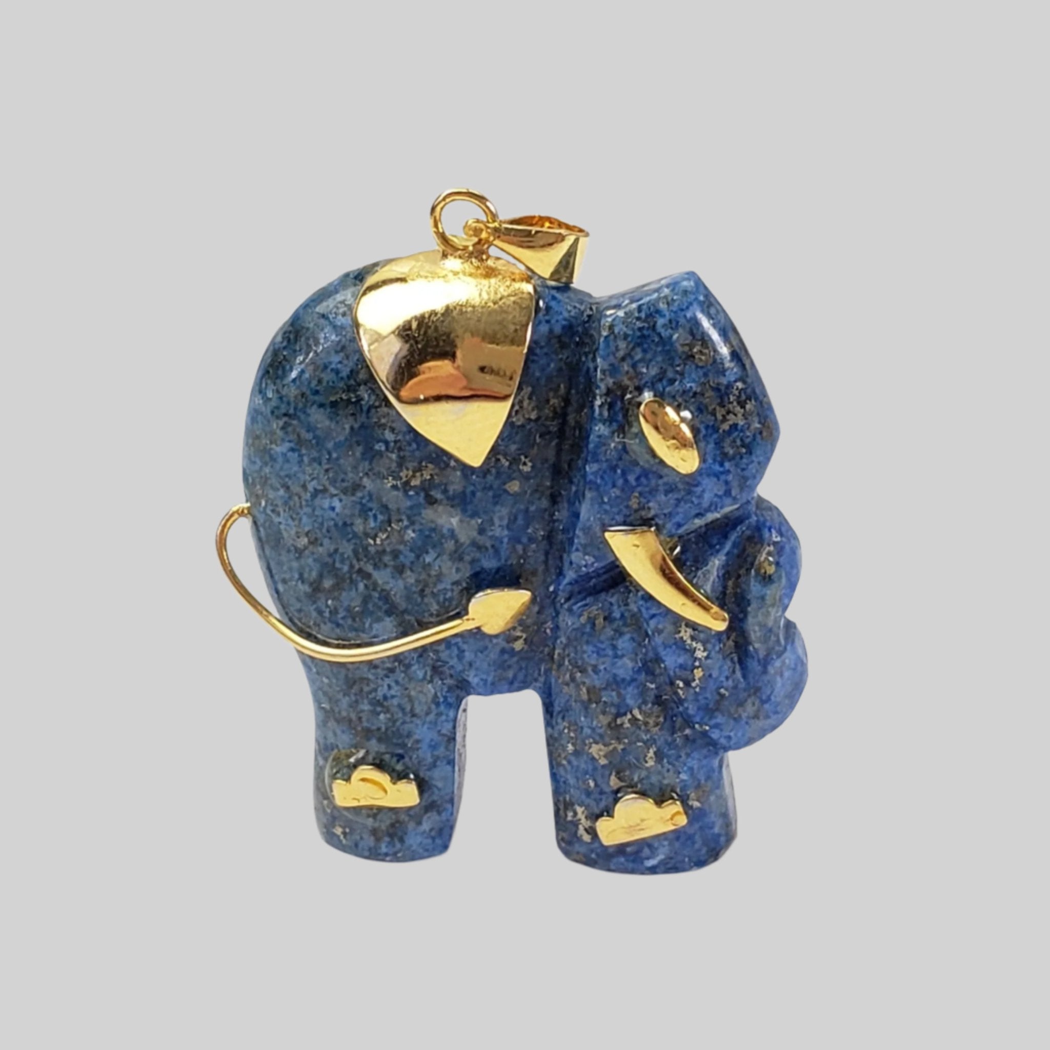 Lapis Lazuli Elephant Pendant | 35.8Ct. | Afghanistan Lapis Lazuli Elephant Pendant | 35.8Ct. | Afghanistan