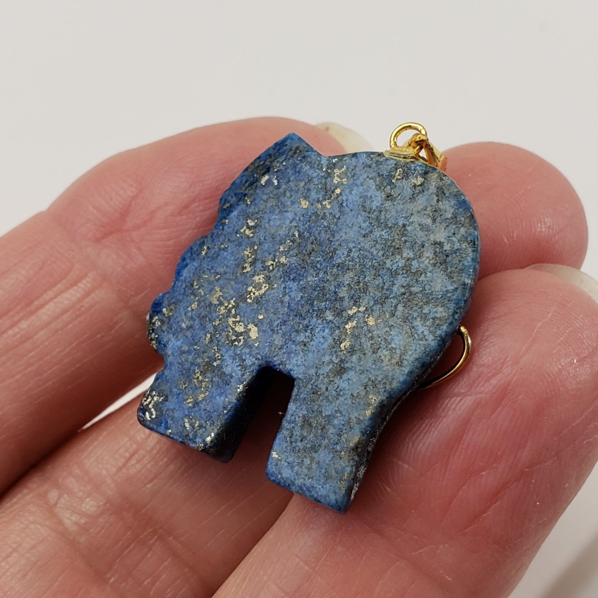 Collier Pendentif Pointe En Lapis Lazuli D'Afghanistan - Pierre Bleue Naturelle