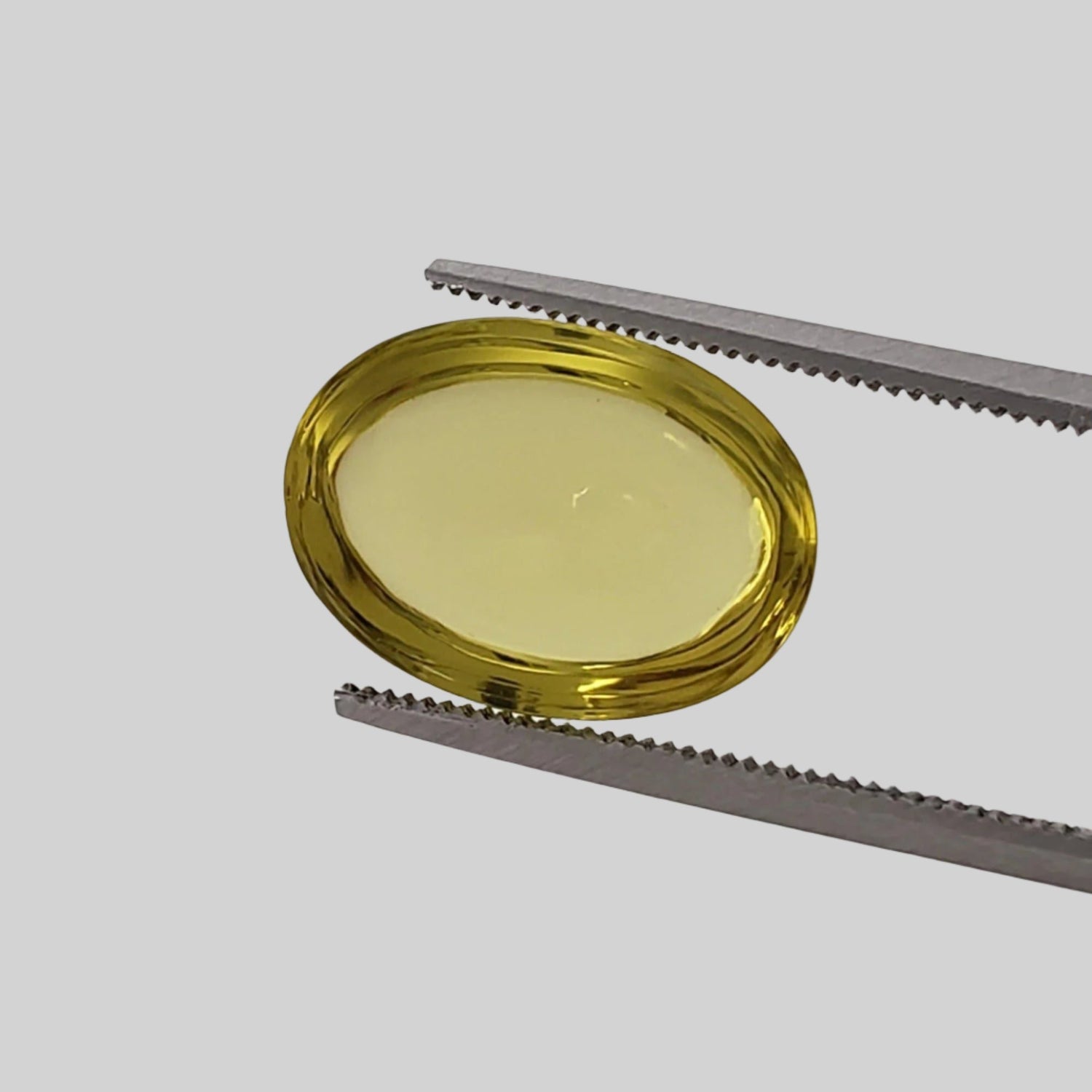  Lemon Citrine | Oval Cabochon | Lemon Green | 14x10mm 6.52ct 1