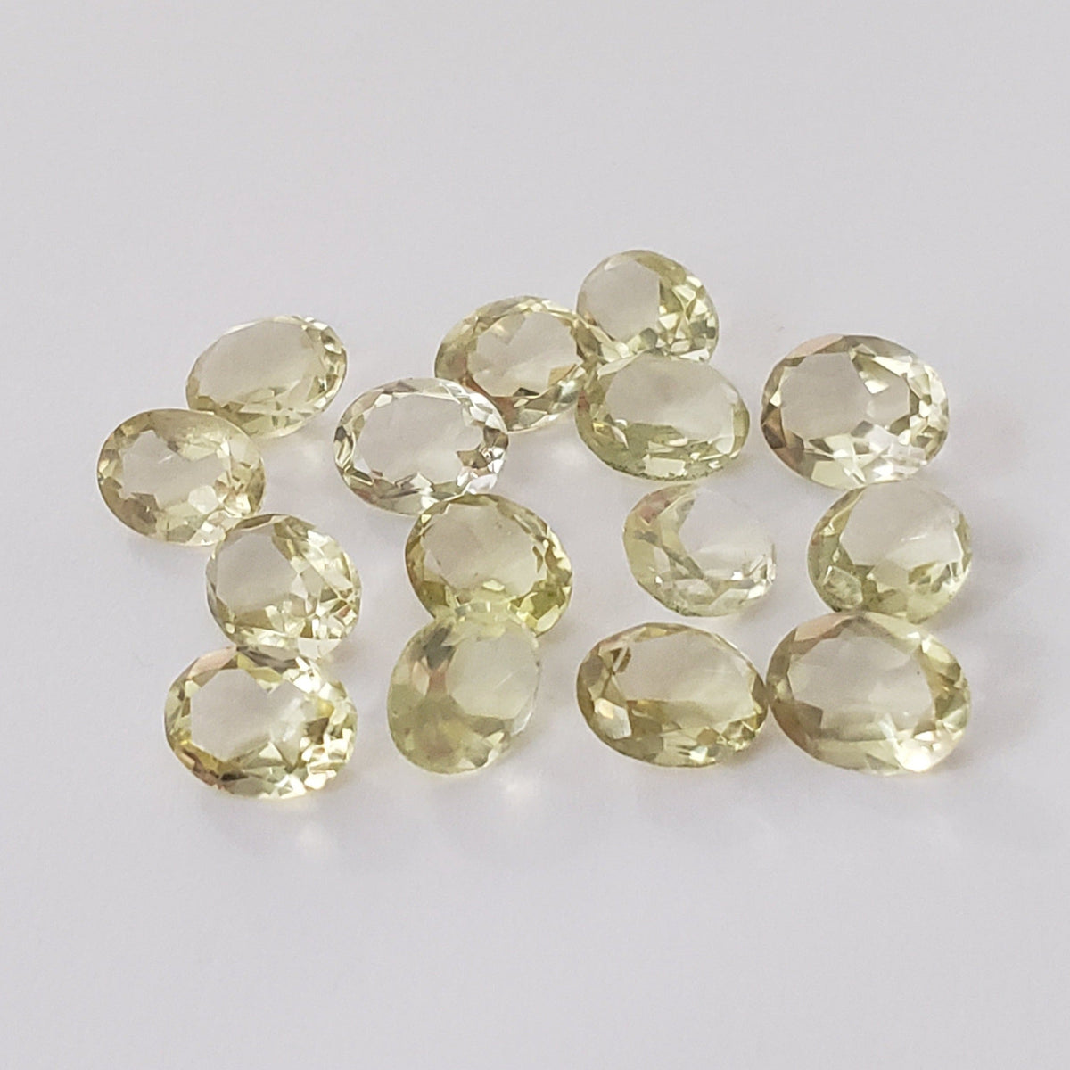  Lemon Quartz | 5 Piece Gemstone Lot | Oval Cut | Mixed Size | 8.8ct | Brazil 